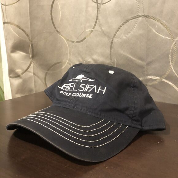 Jebel Sifah Golf Course Hat Hook & Loop StrapBack Blue Ahead Lightweight Classic - Picture 3 of 9